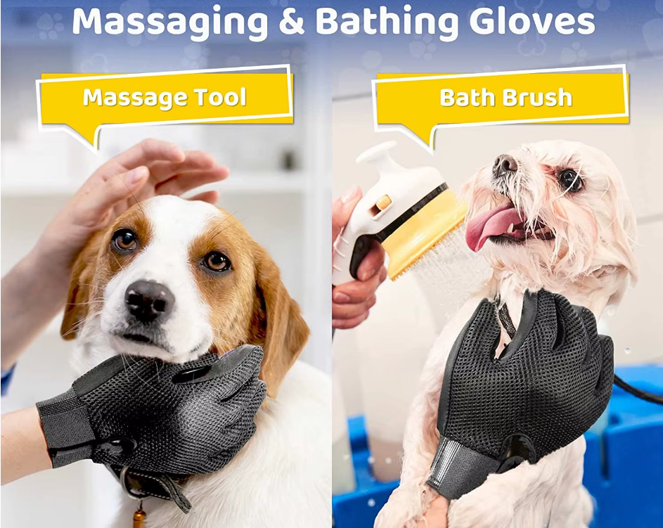 Pet Grooming Hair Removal Gloves